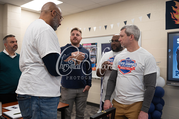 Ring fitting ceremony for 2026 6A GHSA State Champions North Paulding High School coached by Wes Willis