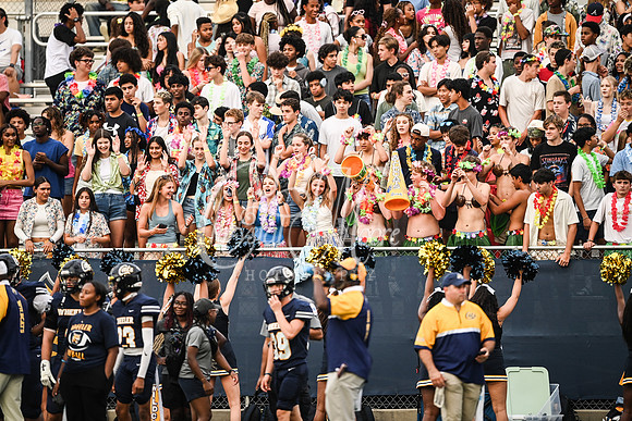 Wheeler student section during Region 5AAAAAA Wheeler vs Region 3AAAAAA Campbell matchup on August 21, 2026 - Marietta, GA. Special - Chrystal Moore.