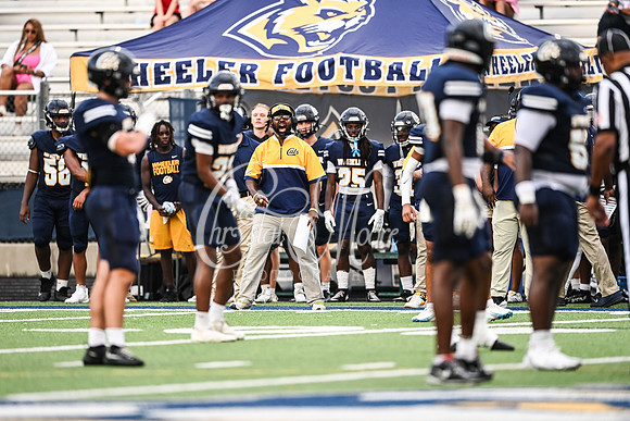 Wheeler Head Coach, Travis Roland during Region 5AAAAAA Wheeler vs Region 3AAAAAA Campbell Friday Night Football Action on August 21, 2026 - Marietta, GA. Special - Chrystal Moore.