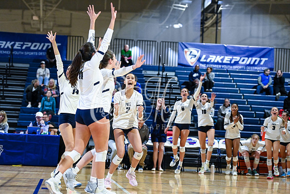 4A GHSA State Volleyball Champions, Pace Academy, in a comeback 3-2 win over Lovett at the Champions Center in LakePoint Sports Complex