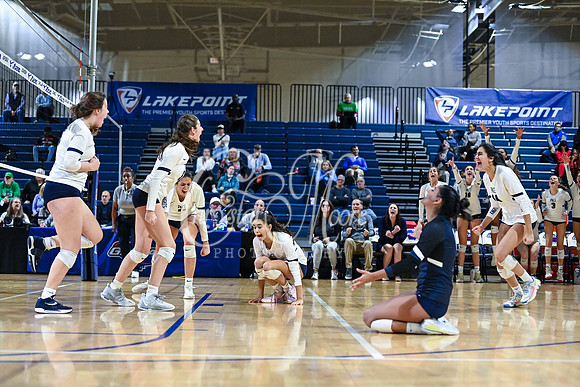 4A GHSA State Volleyball Champions, Pace Academy, in a comeback 3-2 win over Lovett at the Champions Center in LakePoint Sports Complex
