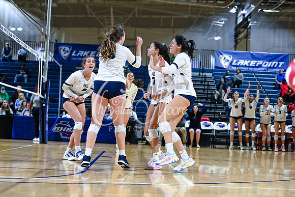 4A GHSA State Volleyball Champions, Pace Academy, in a comeback 3-2 win over Lovett at the Champions Center in LakePoint Sports Complex