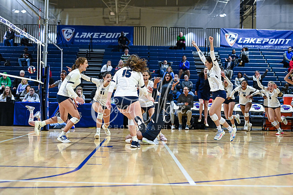 4A GHSA State Volleyball Champions, Pace Academy, in a comeback 3-2 win over Lovett at the Champions Center in LakePoint Sports Complex