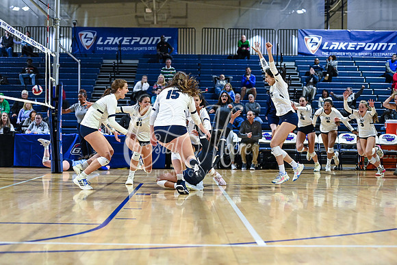 4A GHSA State Volleyball Champions, Pace Academy, in a comeback 3-2 win over Lovett at the Champions Center in LakePoint Sports Complex