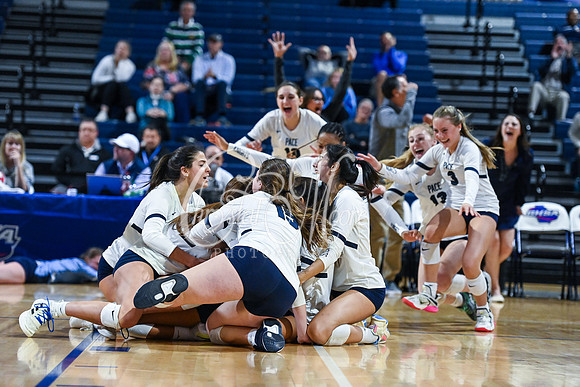 4A GHSA State Volleyball Champions, Pace Academy, in a comeback 3-2 win over Lovett at the Champions Center in LakePoint Sports Complex