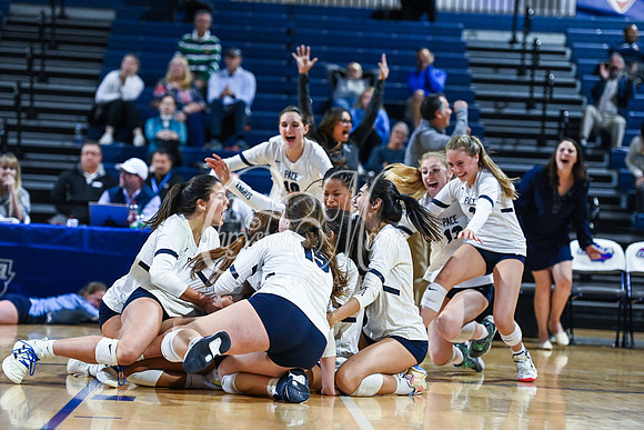 4A GHSA State Volleyball Champions, Pace Academy, in a comeback 3-2 win over Lovett at the Champions Center in LakePoint Sports Complex