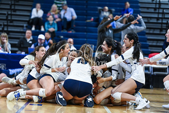 4A GHSA State Volleyball Champions, Pace Academy, in a comeback 3-2 win over Lovett at the Champions Center in LakePoint Sports Complex