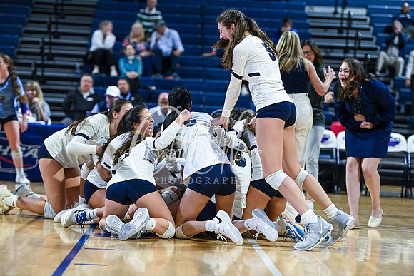 4A GHSA State Volleyball Champions, Pace Academy, in a comeback 3-2 win over Lovett at the Champions Center in LakePoint Sports Complex