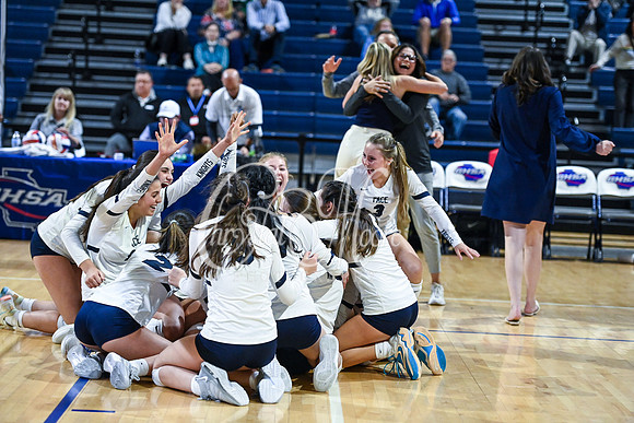 4A GHSA State Volleyball Champions, Pace Academy, in a comeback 3-2 win over Lovett at the Champions Center in LakePoint Sports Complex
