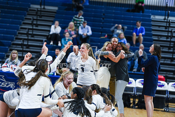 4A GHSA State Volleyball Champions, Pace Academy, in a comeback 3-2 win over Lovett at the Champions Center in LakePoint Sports Complex