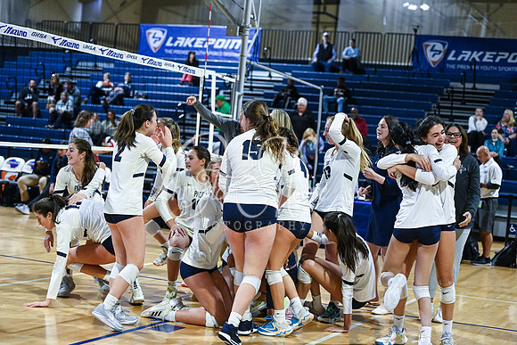 4A GHSA State Volleyball Champions, Pace Academy, in a comeback 3-2 win over Lovett at the Champions Center in LakePoint Sports Complex