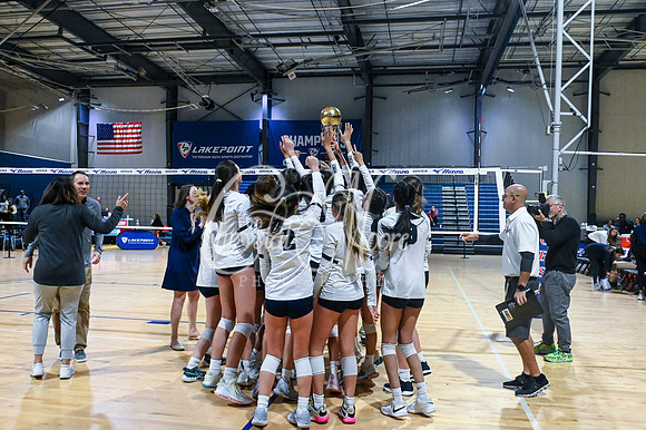 4A GHSA State Volleyball Champions, Pace Academy, in a comeback 3-2 win over Lovett at the Champions Center in LakePoint Sports Complex