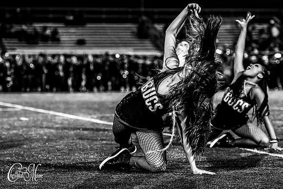 Jan 19 featured image is Zoe Hill on Allatoona Dance Team during October 26, 2018 pre-game routine.