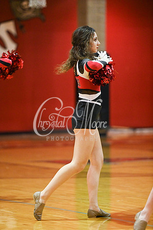 Allatoona Dance Team during Allatoona Varsity Basketball vs Pope