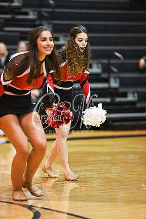 Allatoona Dance Team during Allatoona Varsity Basketball vs Pope