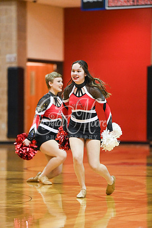 Allatoona Dance Team during Allatoona Varsity Basketball vs Pope