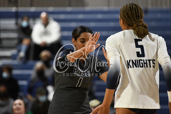 Pace Academy vs Gordon Lee High School during 2021 GHSA State 2A-1A Public Volleyball State Championship