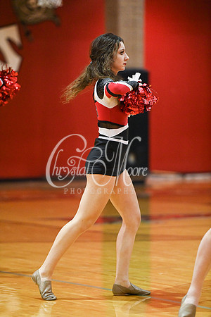 Allatoona Dance Team during Allatoona Varsity Basketball vs Pope