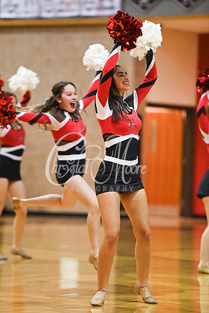 Allatoona Dance Team during Allatoona Varsity Basketball vs Pope